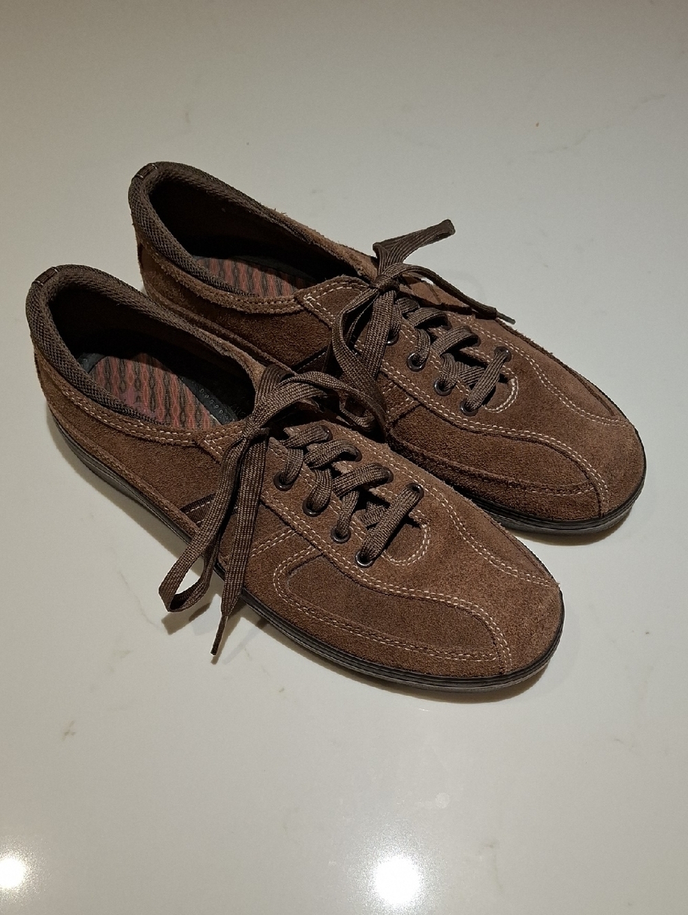 Chocolate Brown Suede Low-profile Lace-up Sneakers from Keds (US 9.5/EU 40.5)